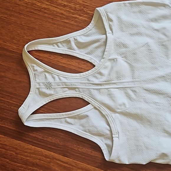 Athleta's Fastest Track Tank Seamless Racerback Ruched Front Back White XS - Picture 6 of 11